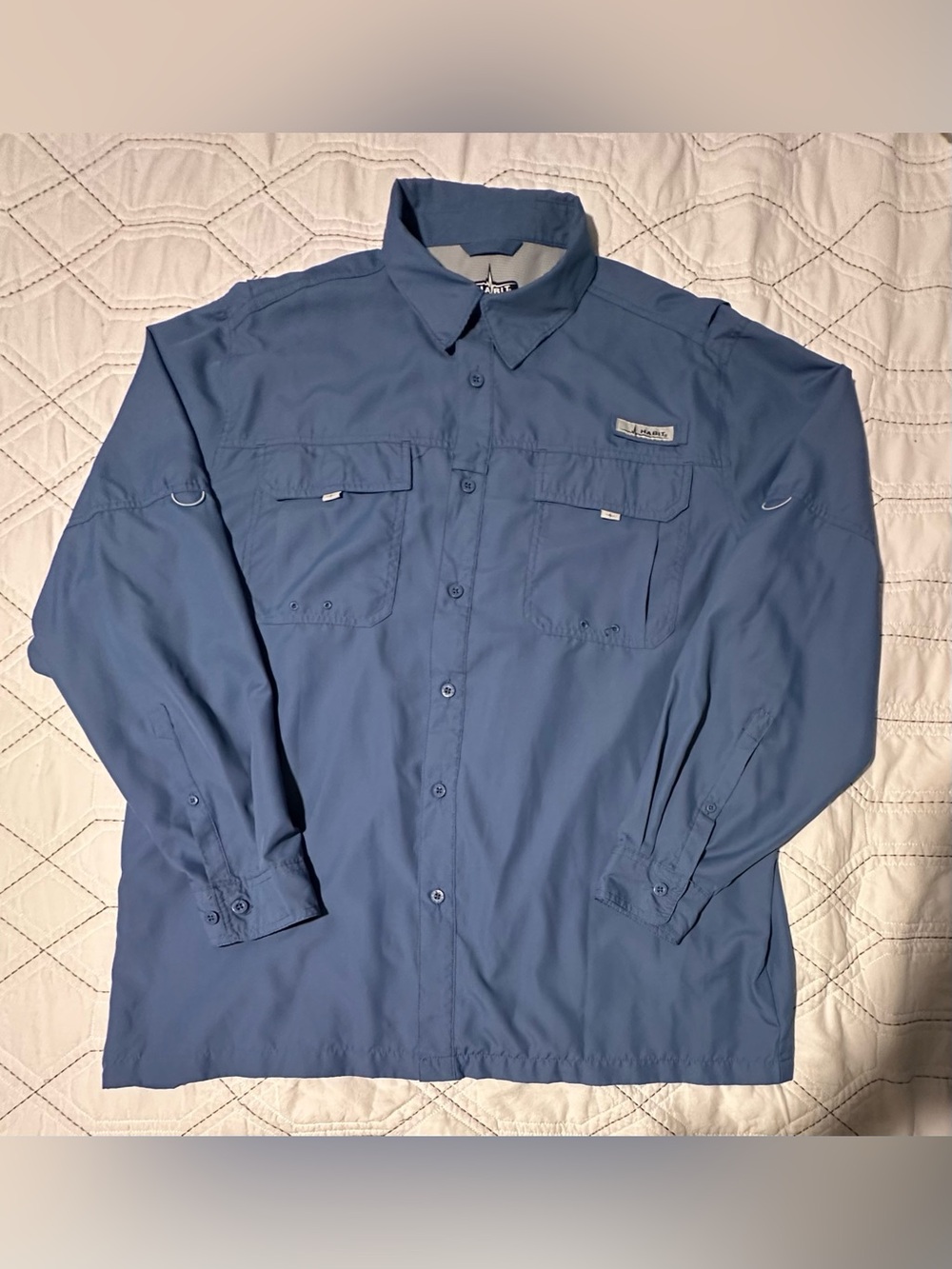 HABIT Men's Long Sleeve Fishing Shirt With Vents, Bundle of 3 - Picture 9 of 11